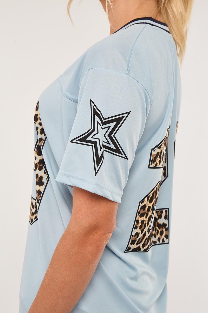 Leopard Print 23 T-Shirt With Shorts Co-ord