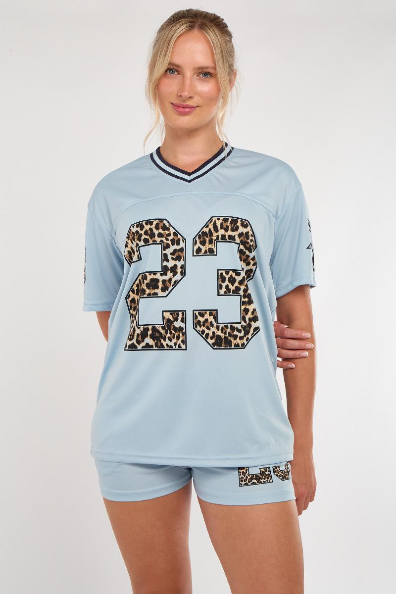 Leopard Print 23 T-Shirt With Shorts Co-ord