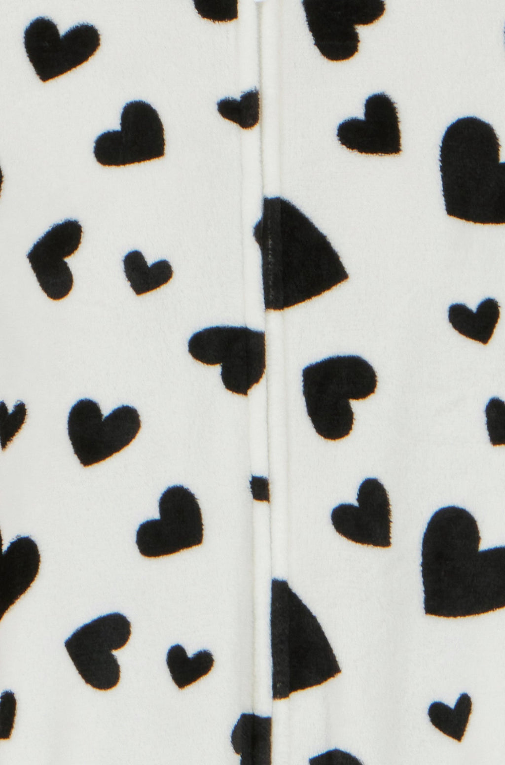 Yumi White Heart Print Onesie With Pockets