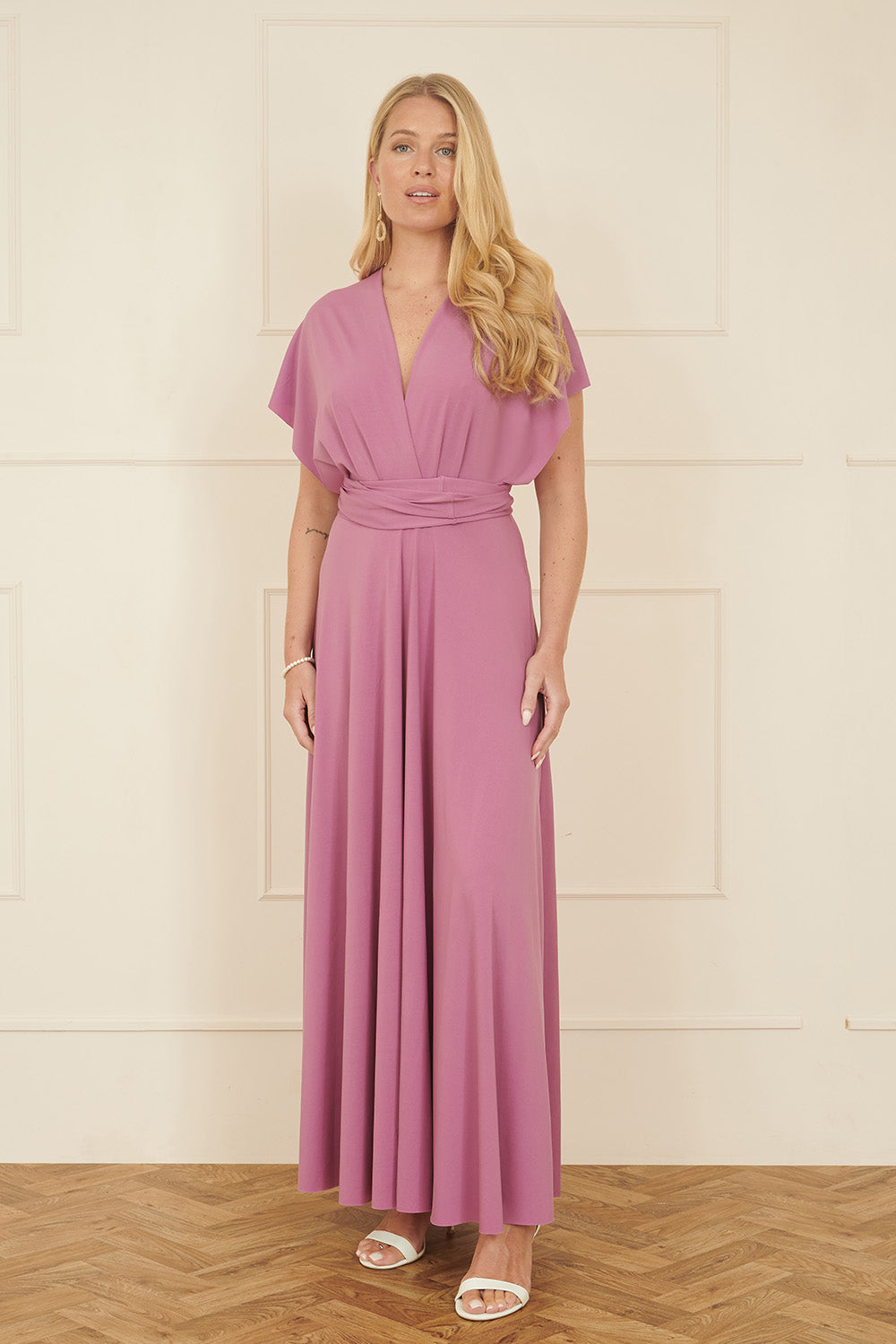 Yumi Pink Jersey Stretch Multiway Midi Dress
