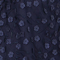 Yumi Navy Long Sleeve Floral Applique Tunic