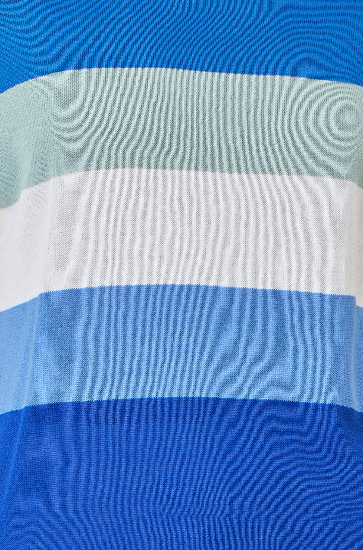 Yumi Blue Block Stripe Relaxed Knitted Top