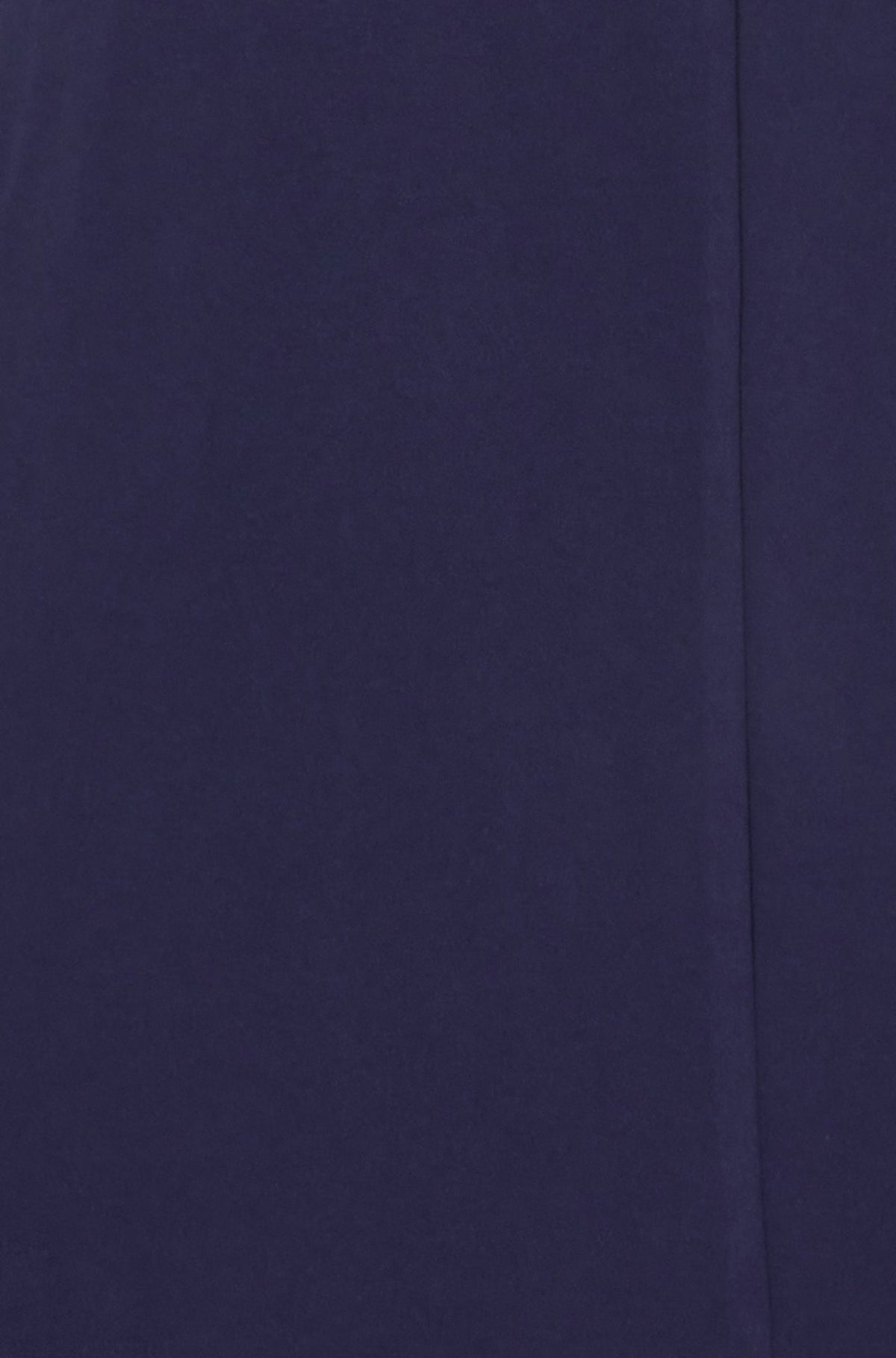 Yumi Navy Fitted Midi Dress With Flute Sleeves