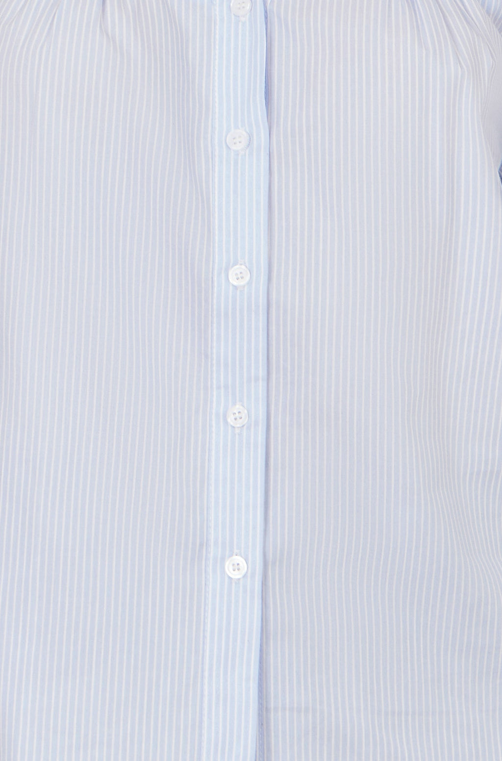 Yumi Blue Stripe Shirt With Lace Detail