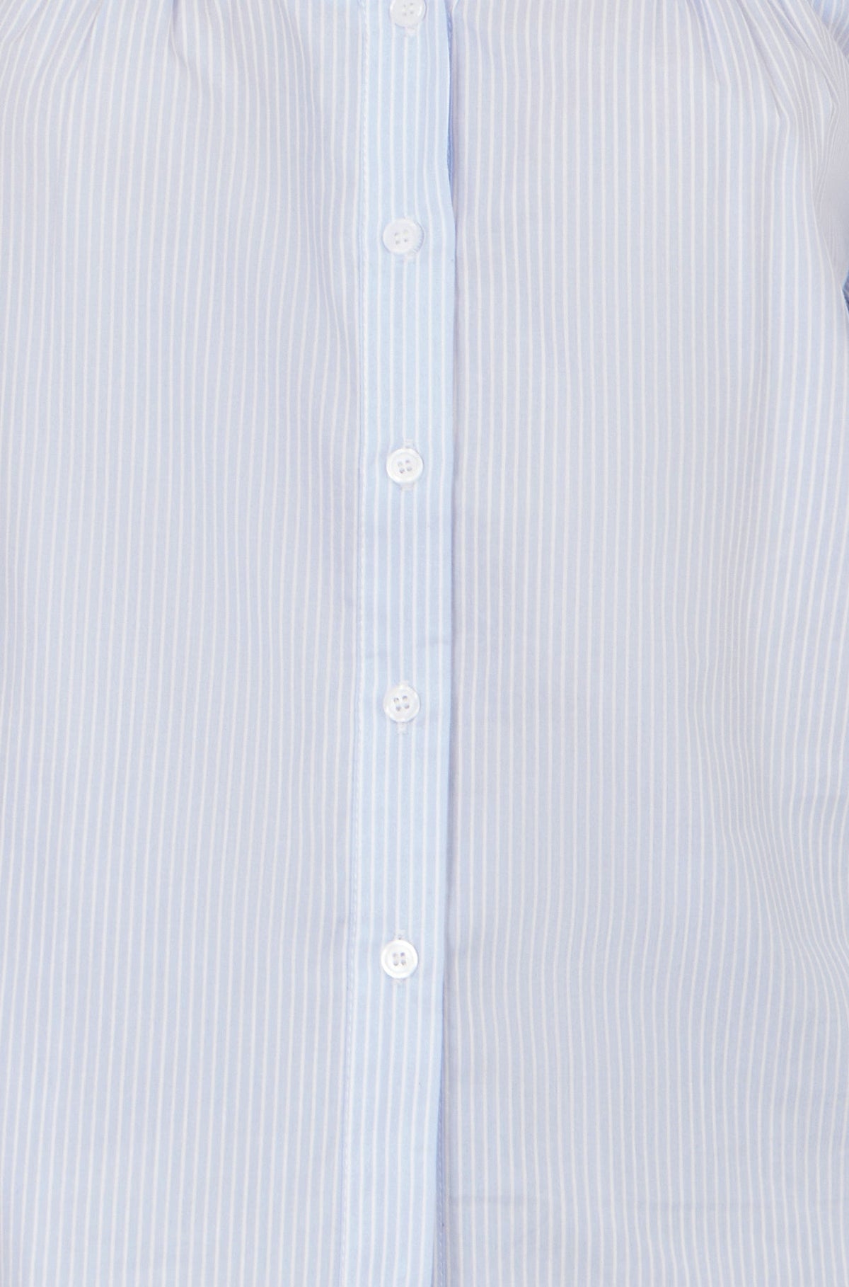 Yumi Blue Stripe Shirt With Lace Detail