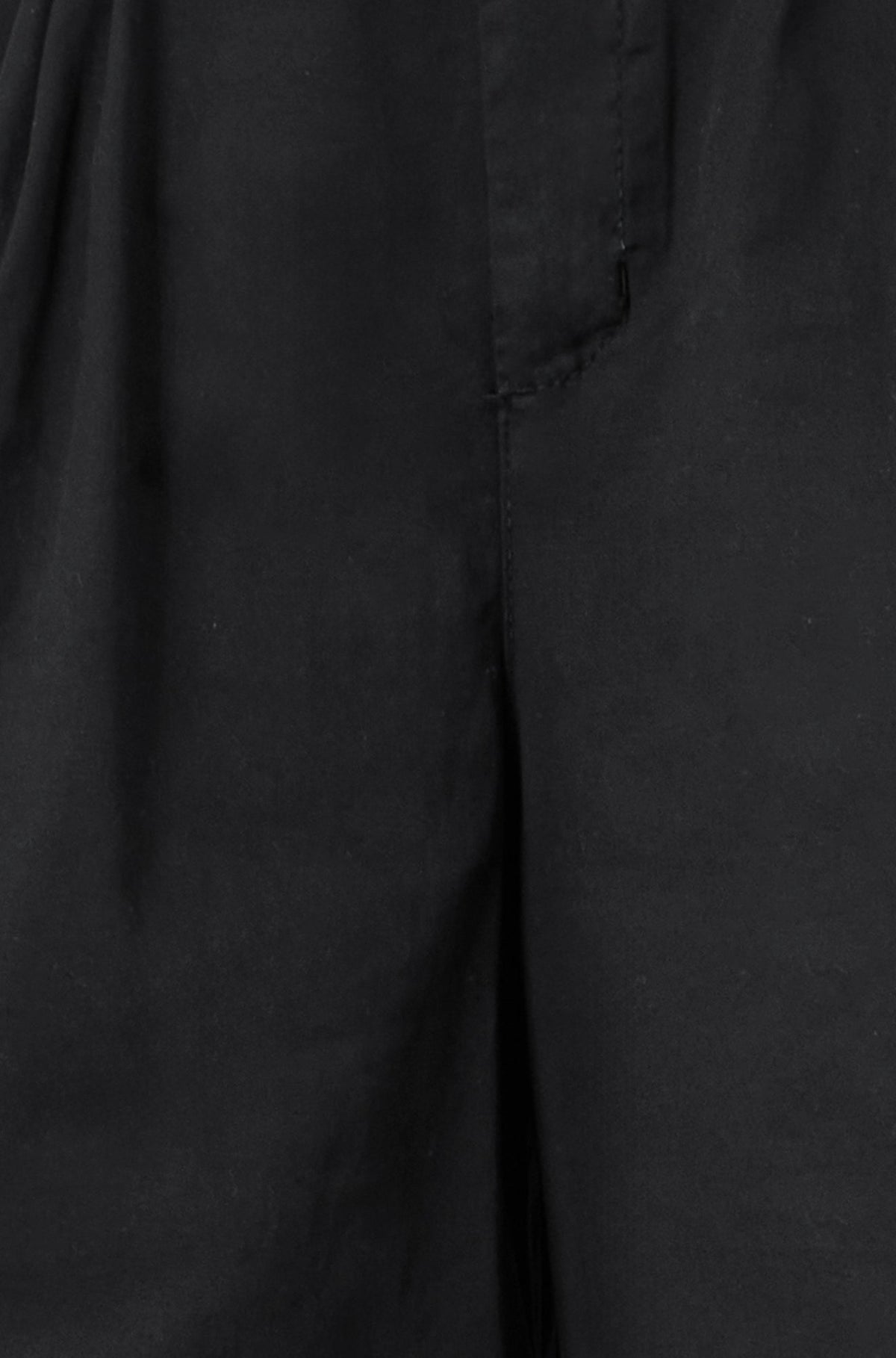 Yumi Black Cotton Bermuda Shorts