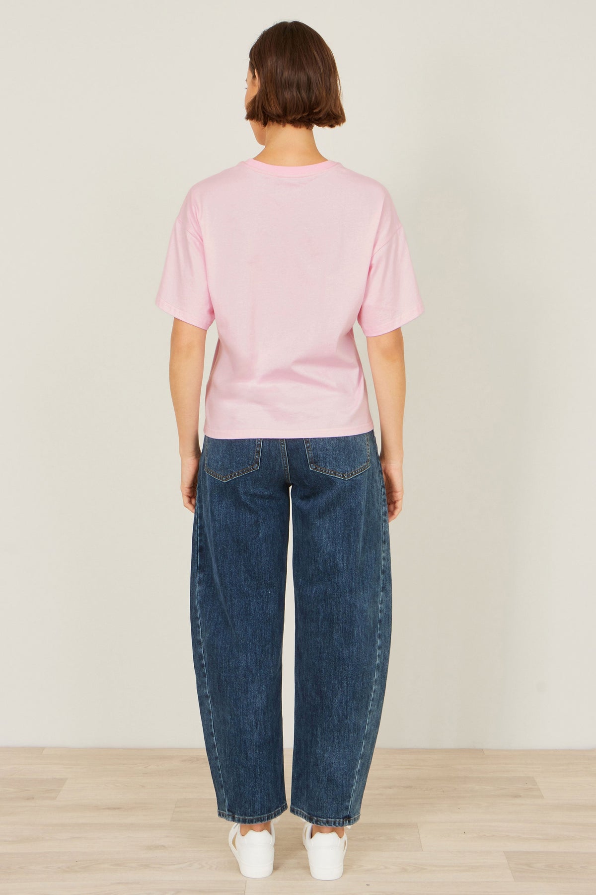 Yumi Pink Crab Vacation Print T Shirt