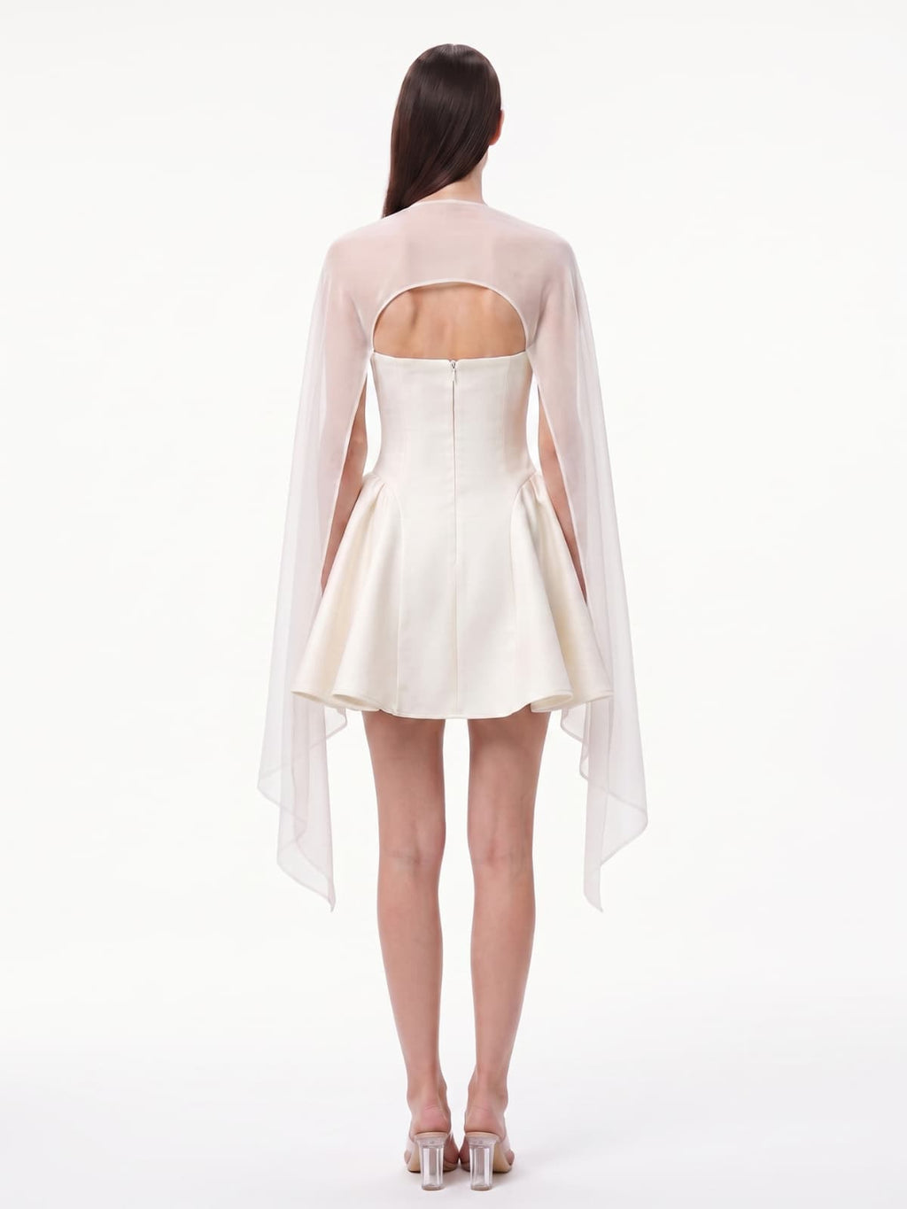 Yaven Strapless Cloak Mini Dress