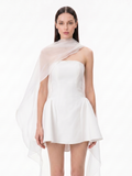 Yaven Strapless Cloak Mini Dress