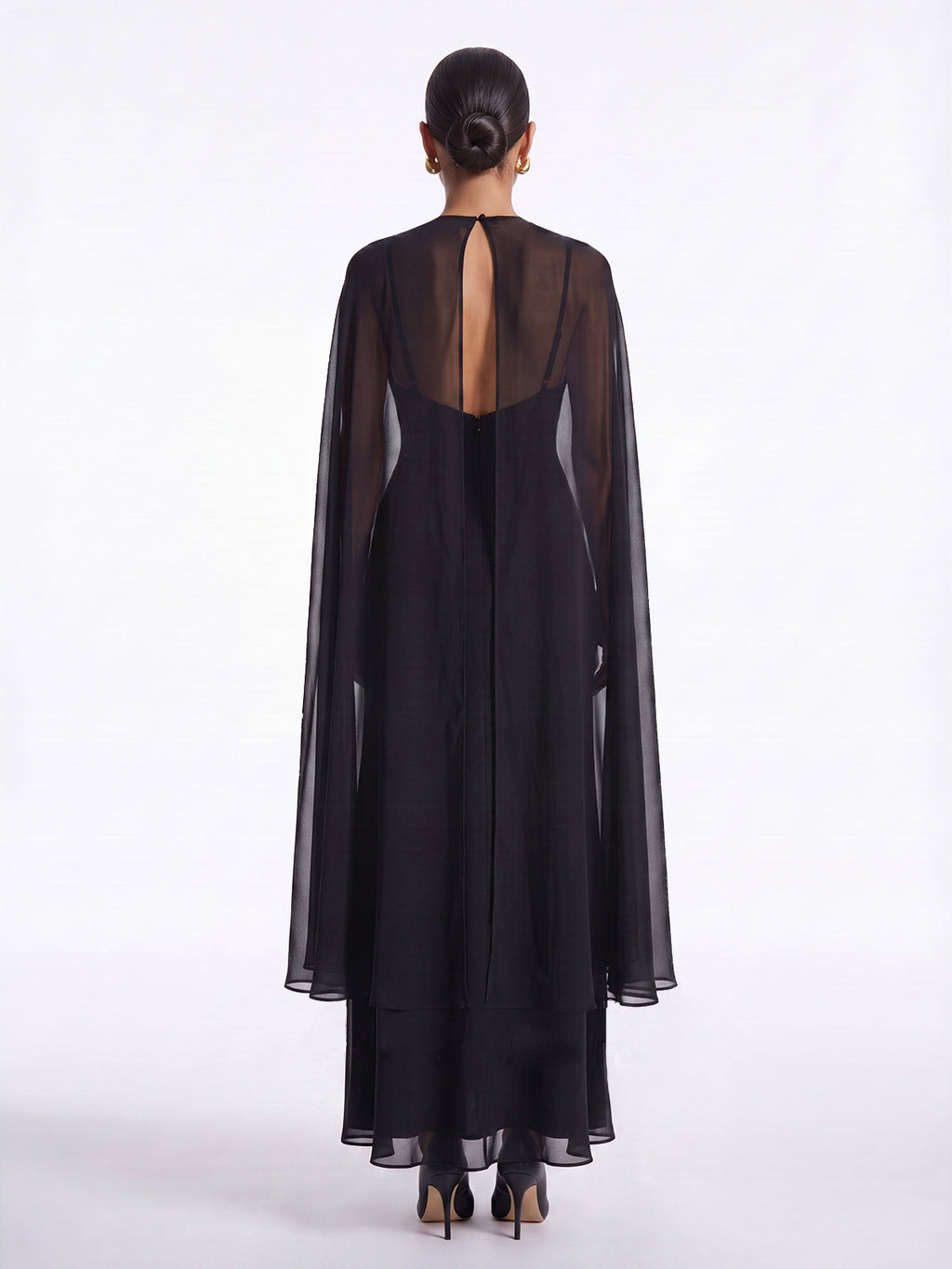 Zorix Cape Sleeve Maxi Dress