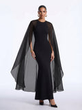 Zorix Cape Sleeve Maxi Dress