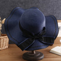 Summer Sun Straw Sunshade Panama  Fashion Bow Beach Hats