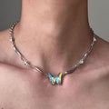 Punk Love Wrapped Rivet Metal Leather Collar