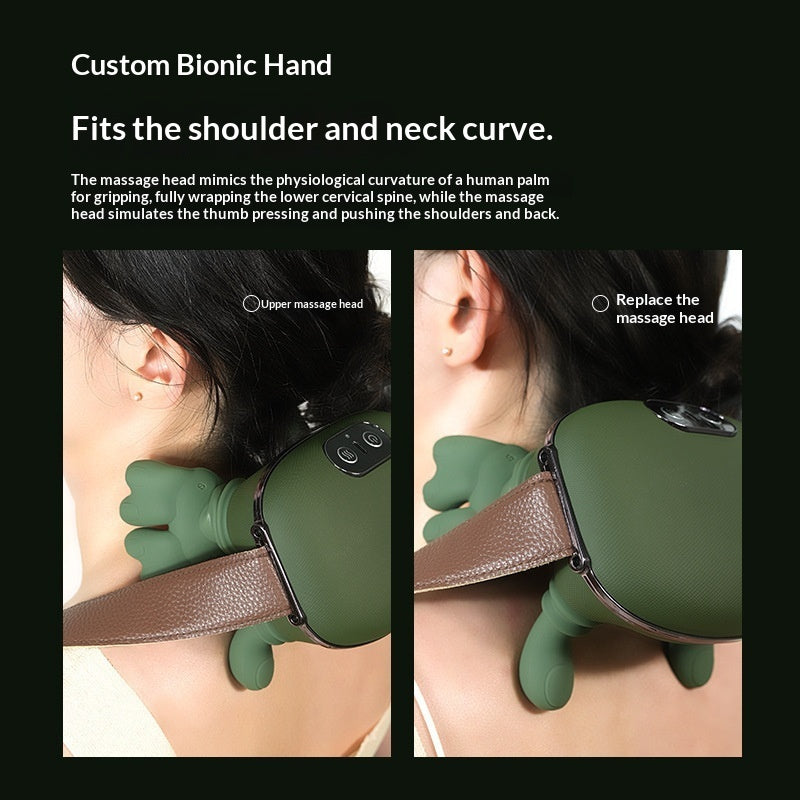 Trapezius Massager for Shoulders and Neck - Cervical Spine Relief Device with Electric Kneading Function for Home Use