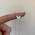 Gold & Blue Butterfly Necklace