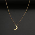 Simple Moon Pendant Necklace