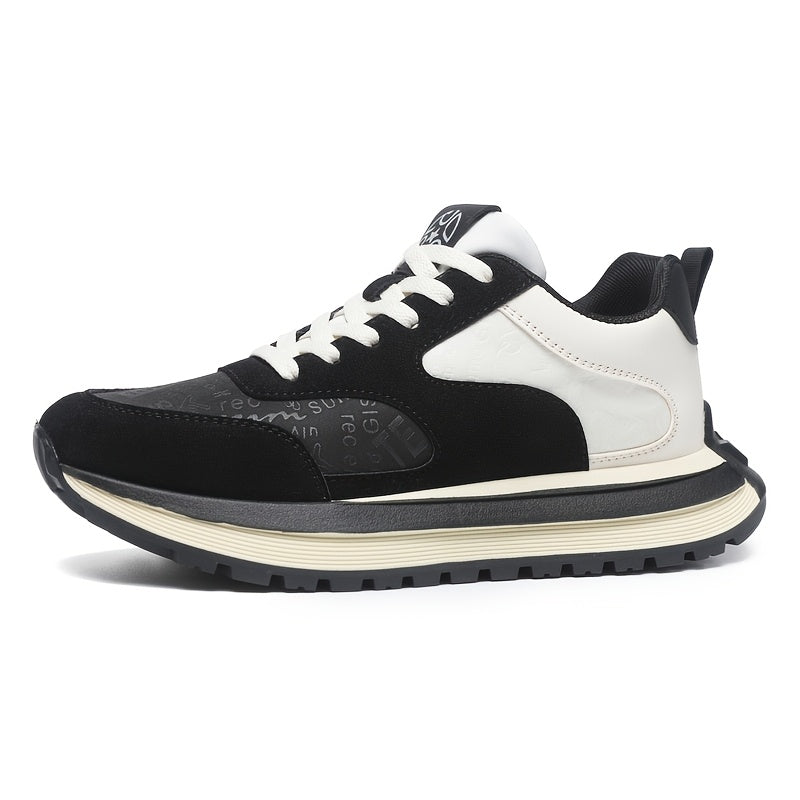 Men's Casual Sneakers - Comfortable, Non-Slip, Lace-Up Shoes with Embossed "TEAM" Design