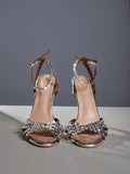 Rhinestone Strappy Stiletto Sandals