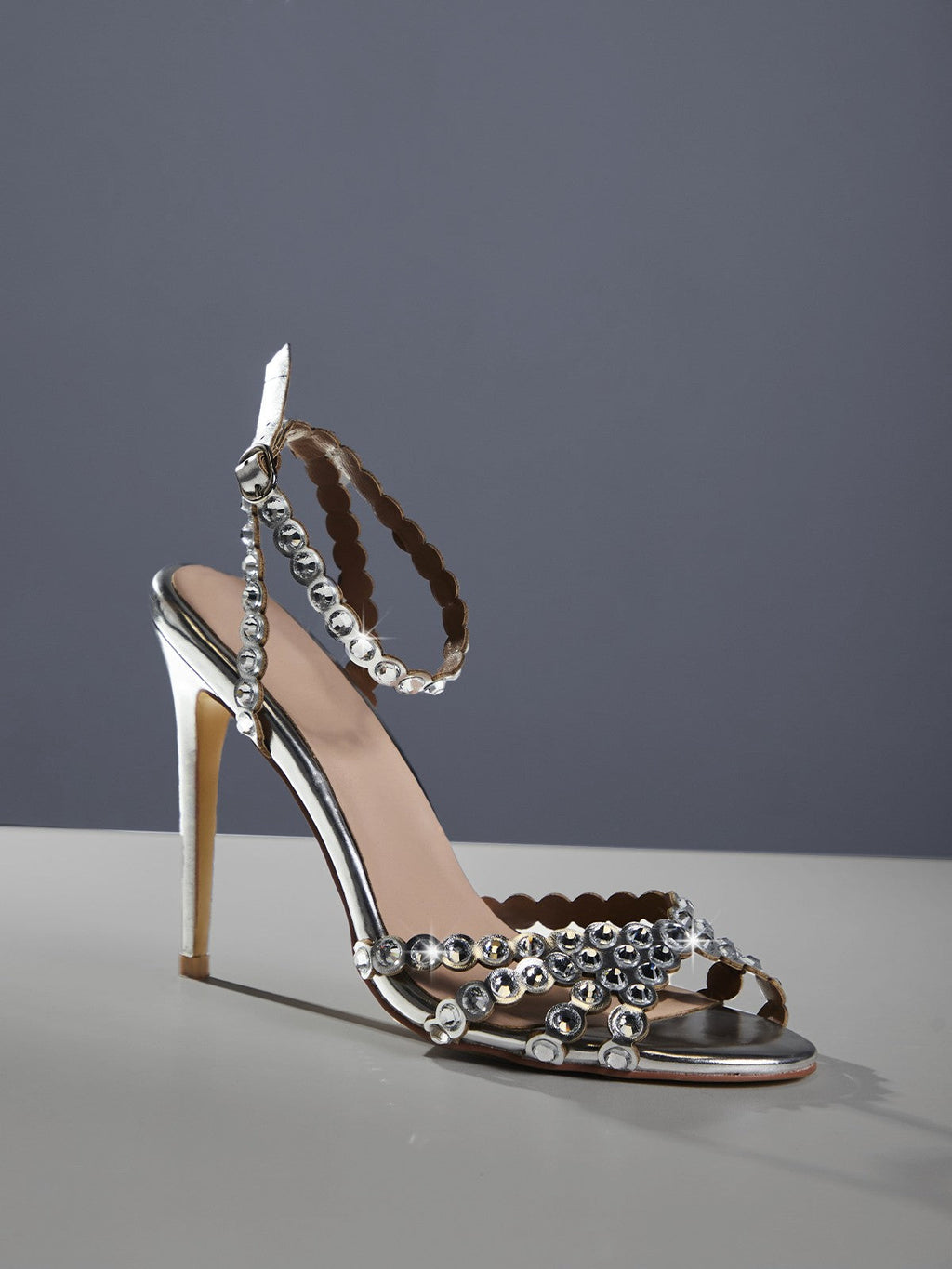 Rhinestone Strappy Stiletto Sandals