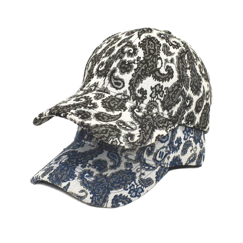 Spring And Summer Men And Women Baseball Cap Paisley Pattern Printed Baseball Cap
