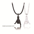 Holding Hands Couple Necklace, 2Pc Set
