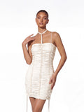 Aevandor Halterneck Mini Dress