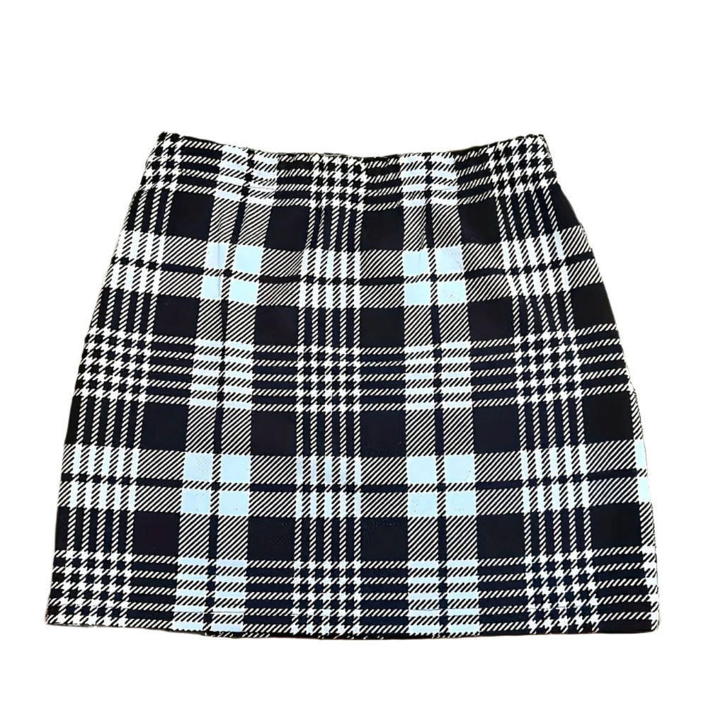 Women's fashion plaid short skirt two-piece set