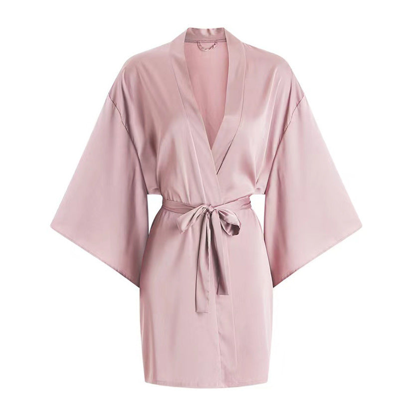 High-end Subtly Alluring Butterfly-knot Plus-size Viscose Sexy Pajamas