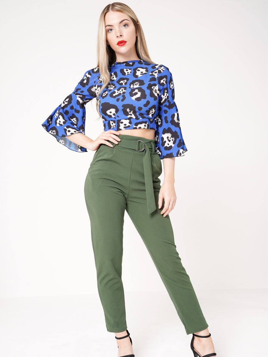 Trousers With Adjustable Buckle Belt