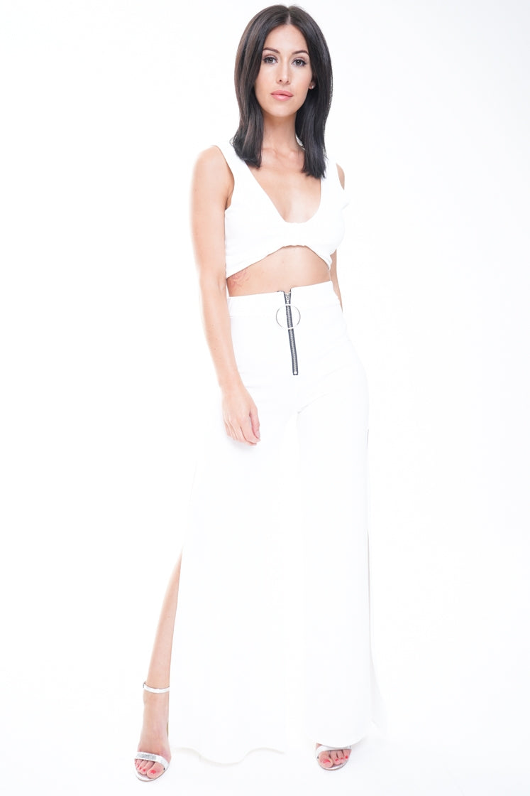 Crop Top & Split Trouser Co-ord