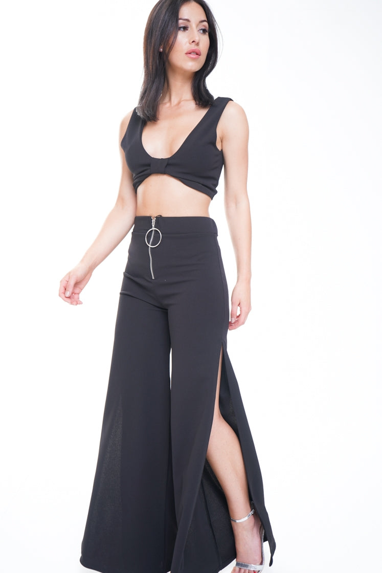 Crop Top & Split Trouser Co-ord