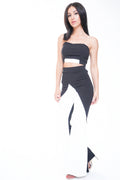 Contrast Colour Block Crop Top & Trouser Co-ord