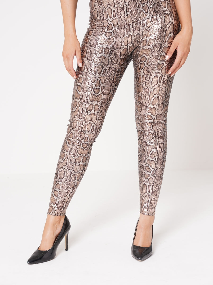 Leopard Sequin Legging
