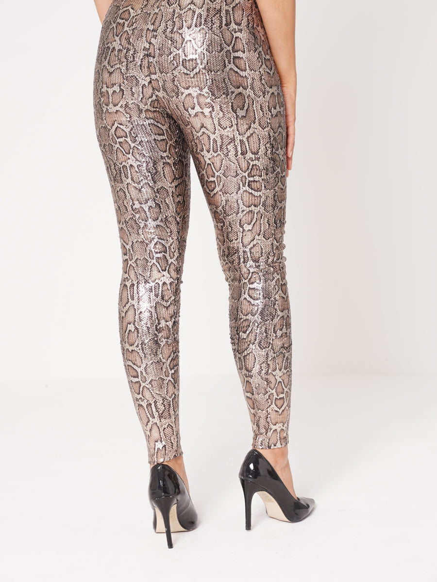 Leopard Sequin Legging