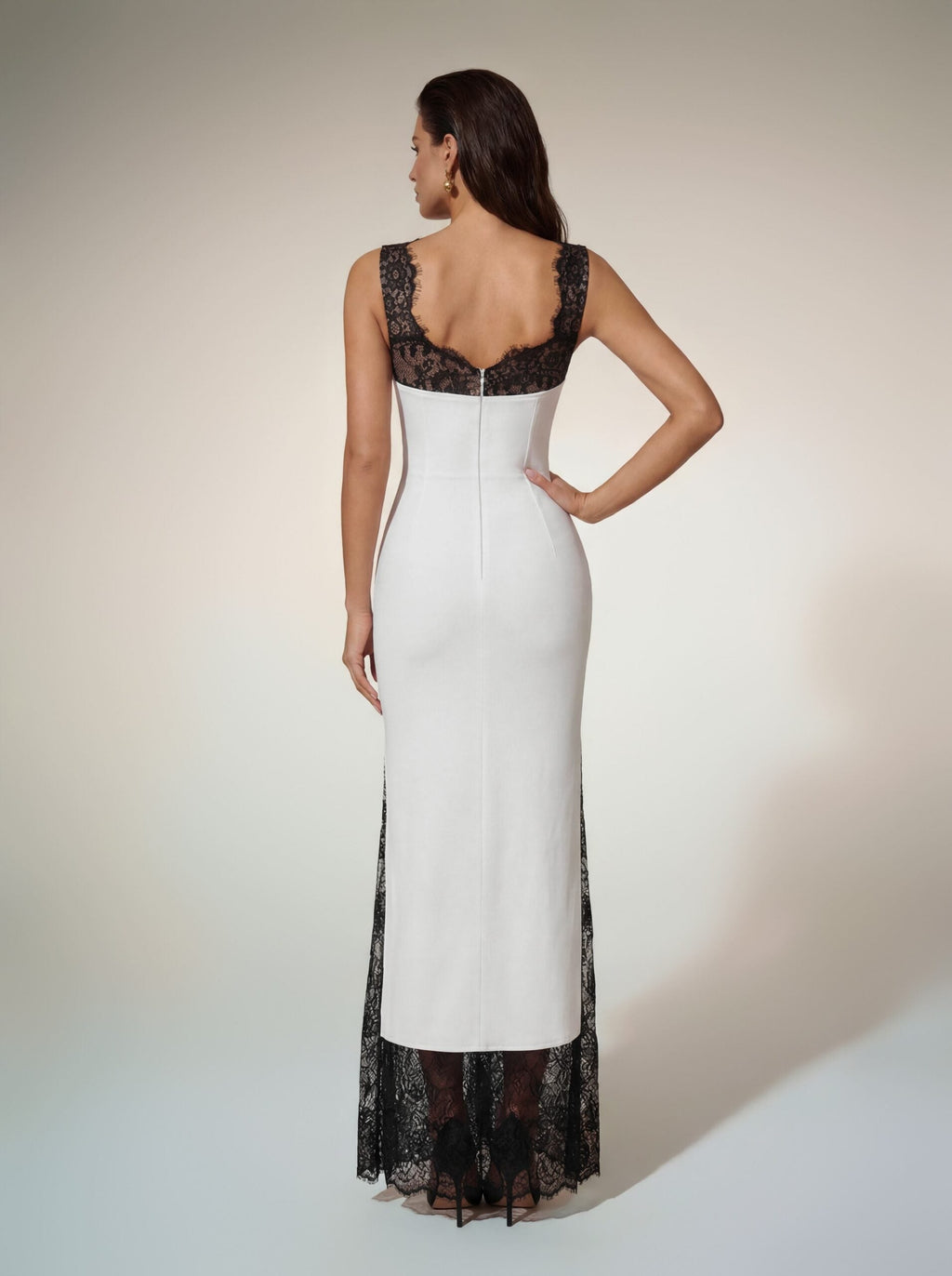 Alem V Neck Lace Bandage Maxi Dress