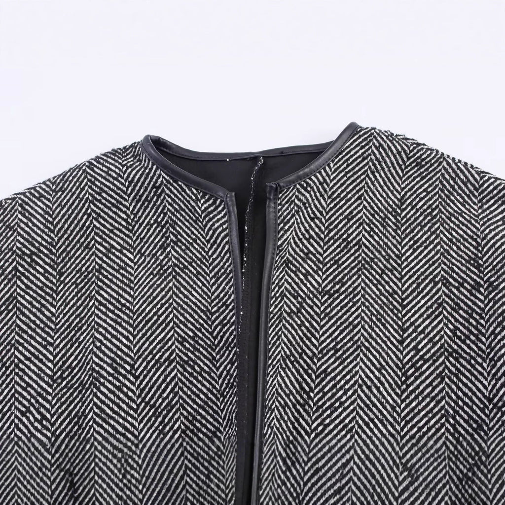 British Style Fashionable Temperament Lace Waist Design Mid-length Coat