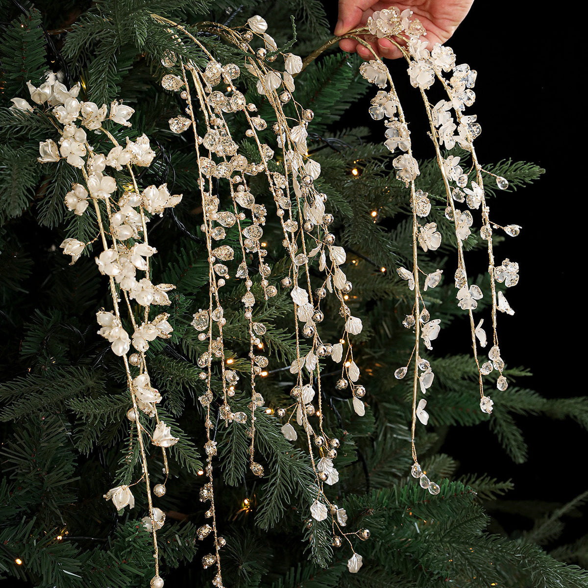 Christmas Acrylic White Crystal Twig Cutting Creative Decoration