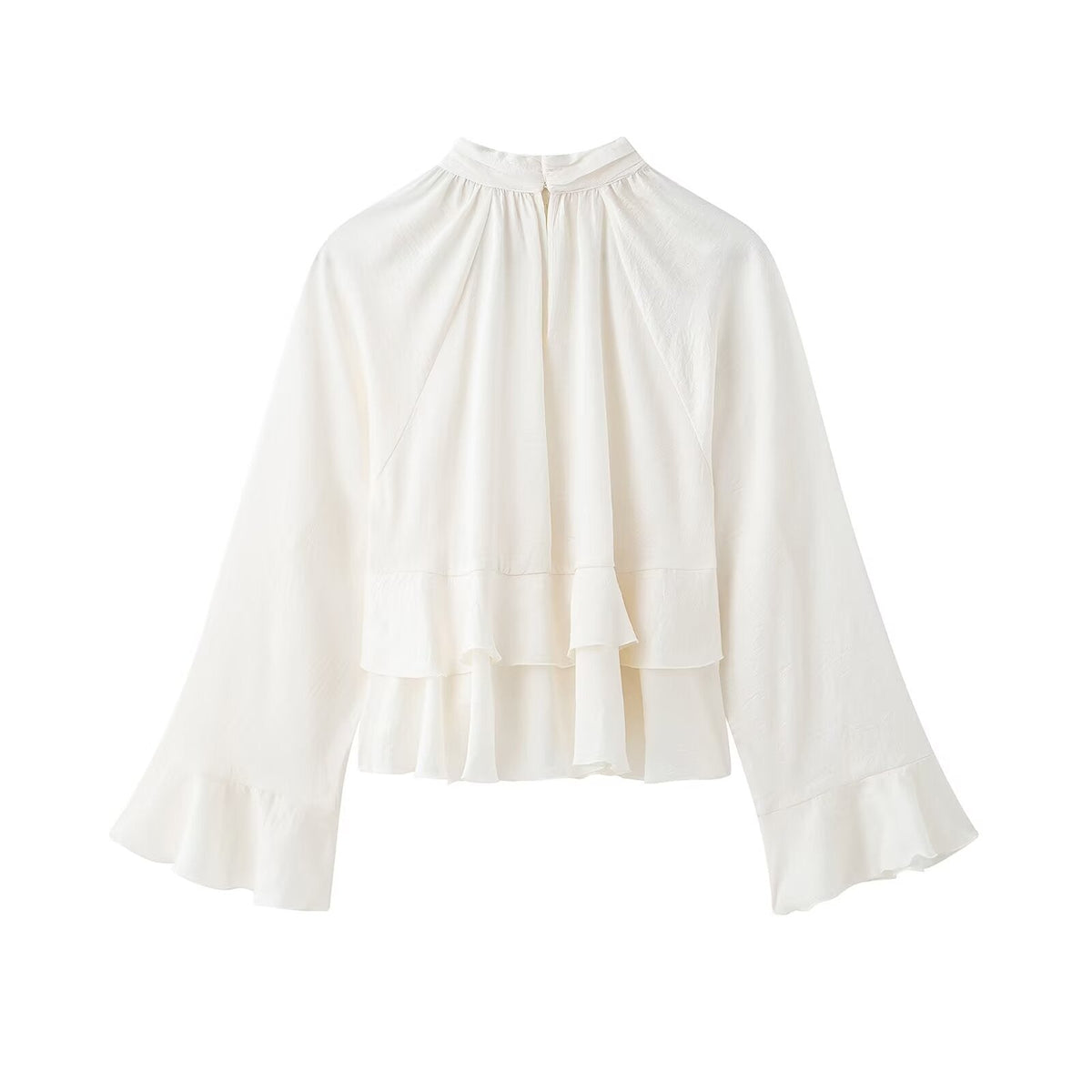 New Women's Classic Fashion Laminated Decoration Shirt