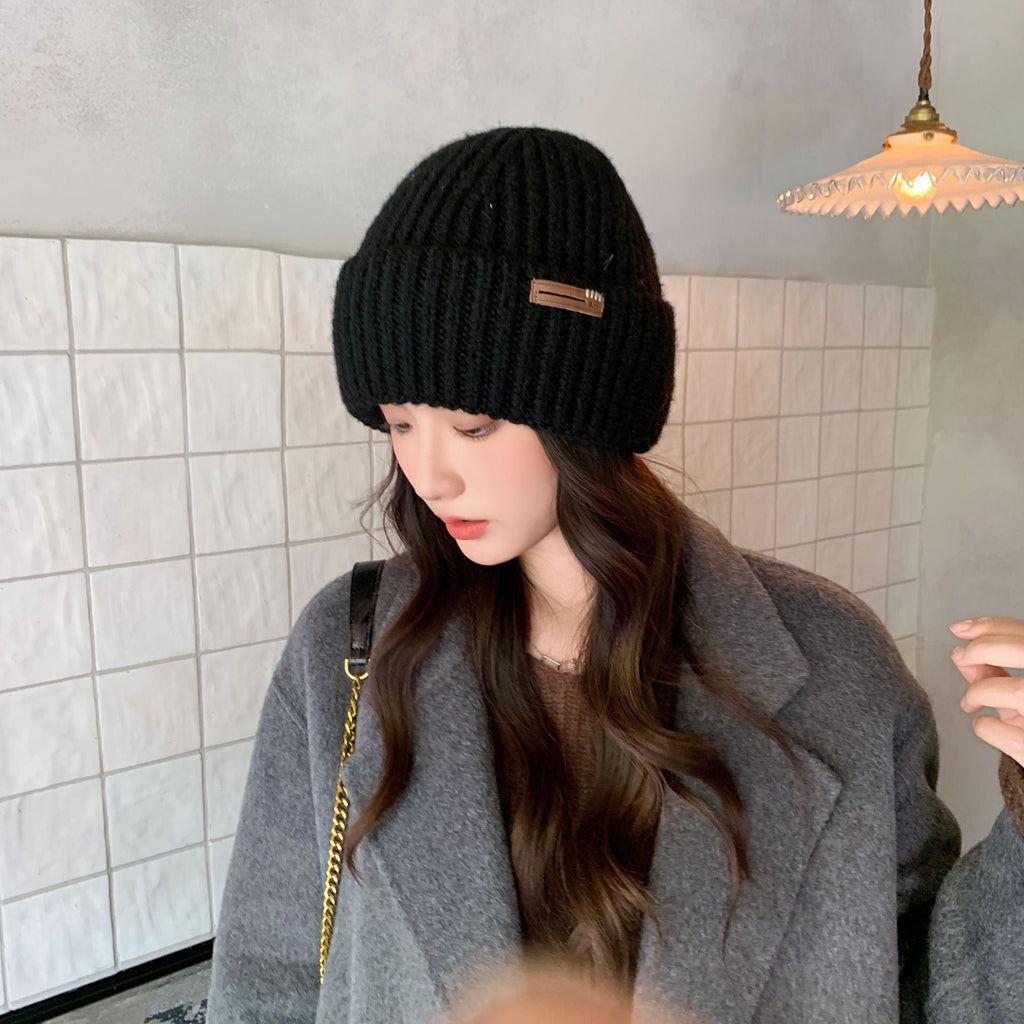 Wool Blend Beanie For Women In Autumn And Winter