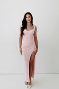 Slim Sleeveless Slit Dress With Back Tie Design Fashion Temperament Dresses For Women Clothing
