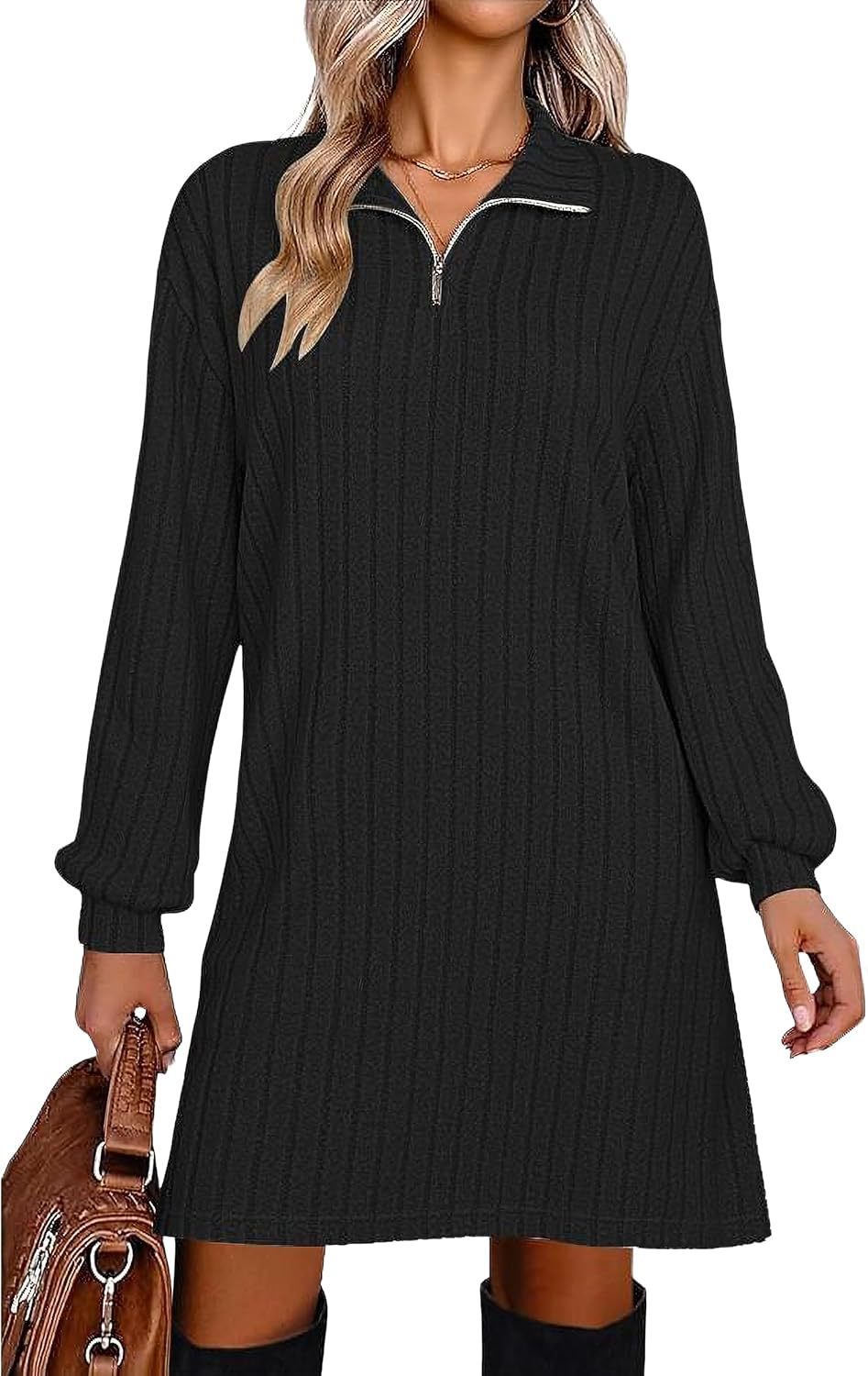 European And American Turtleneck Sheath Dress Women's Clothing