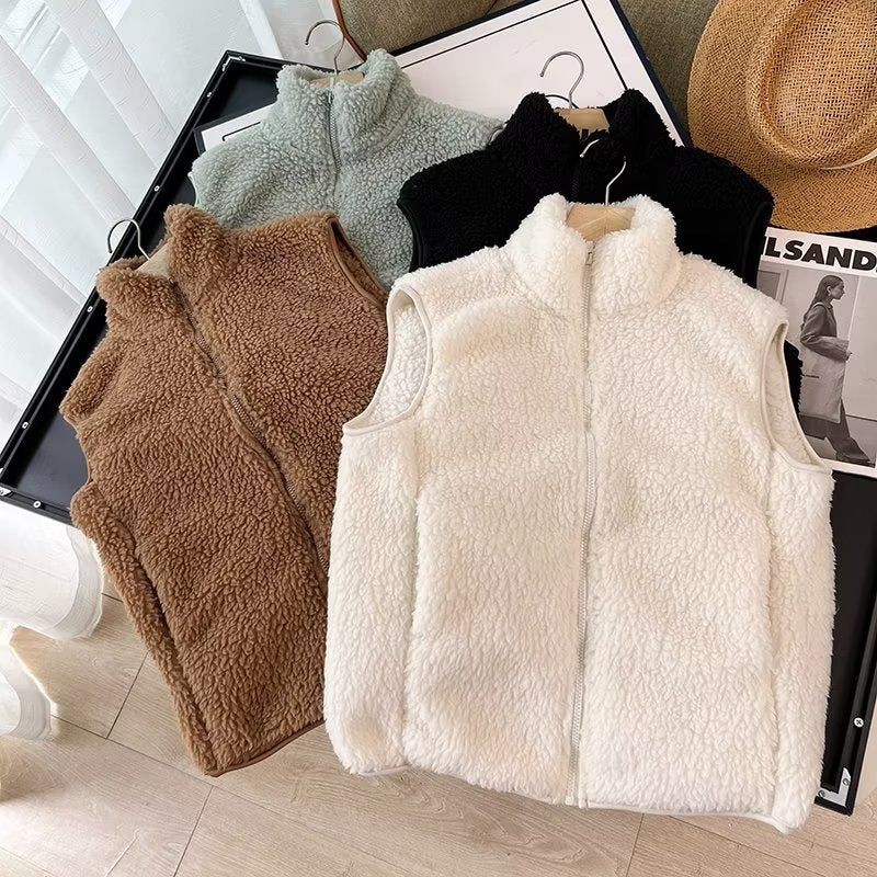 Women's Faux Lamb Velvet Polar Fleece Waistcoat