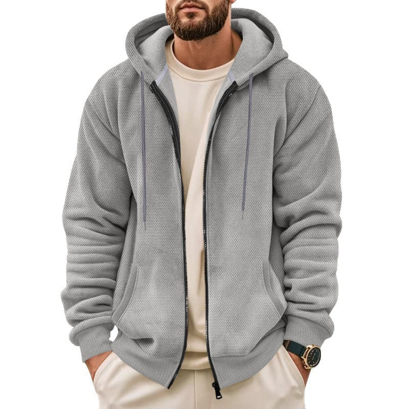 Fashion Casual Zippered Hooded Sweatshirt For Men