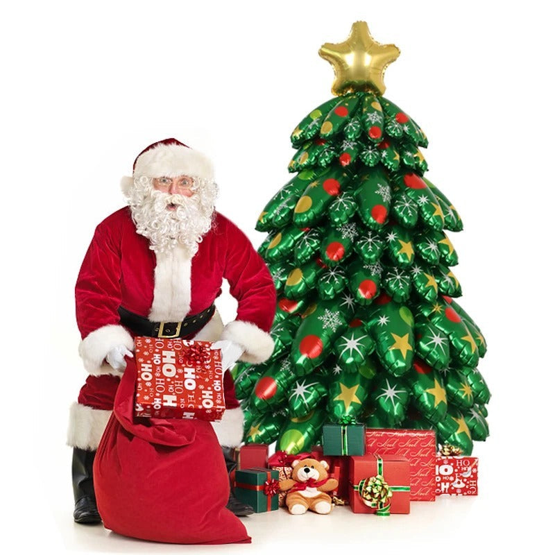 Cartoon Christmas Tree Aluminum Balloon Column