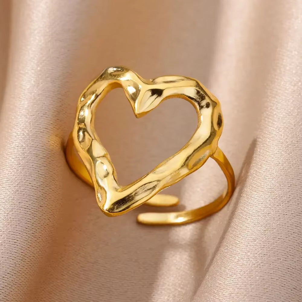 Retro Love Adjustable Ring