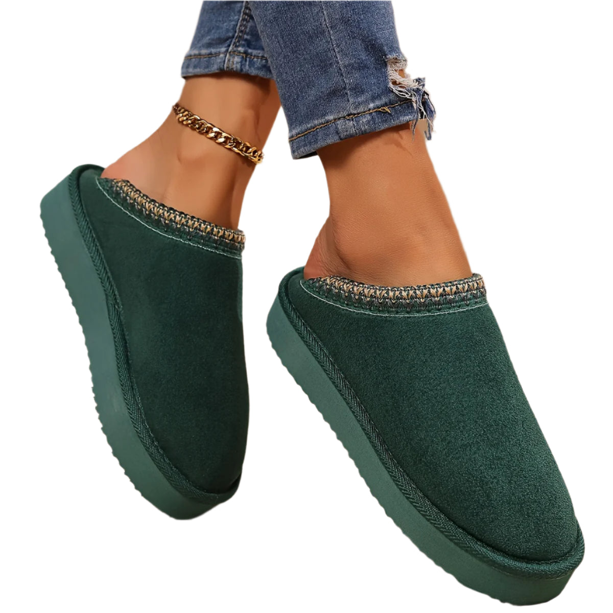 Women's Cozy Winter Indoor Slippers with Soft Anti-Slip Sole and Warm Ankle Slippers