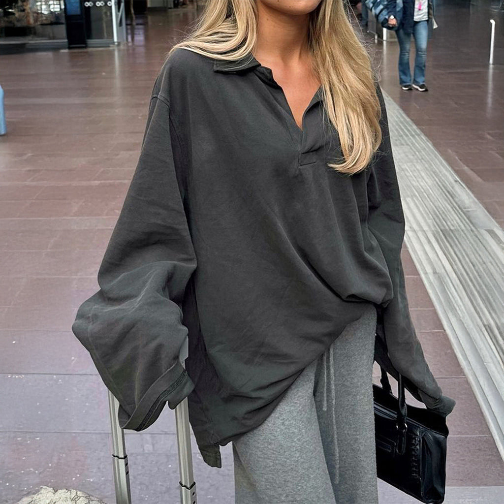 Casual Vacation Style Loose Long Sleeve Women