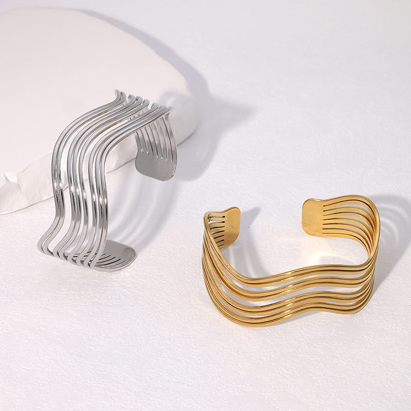 European And American Geometric Line Simple Cold Style Bracelet