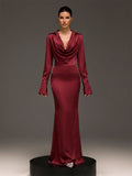 Blyvra Cowl Neck Maxi Dress
