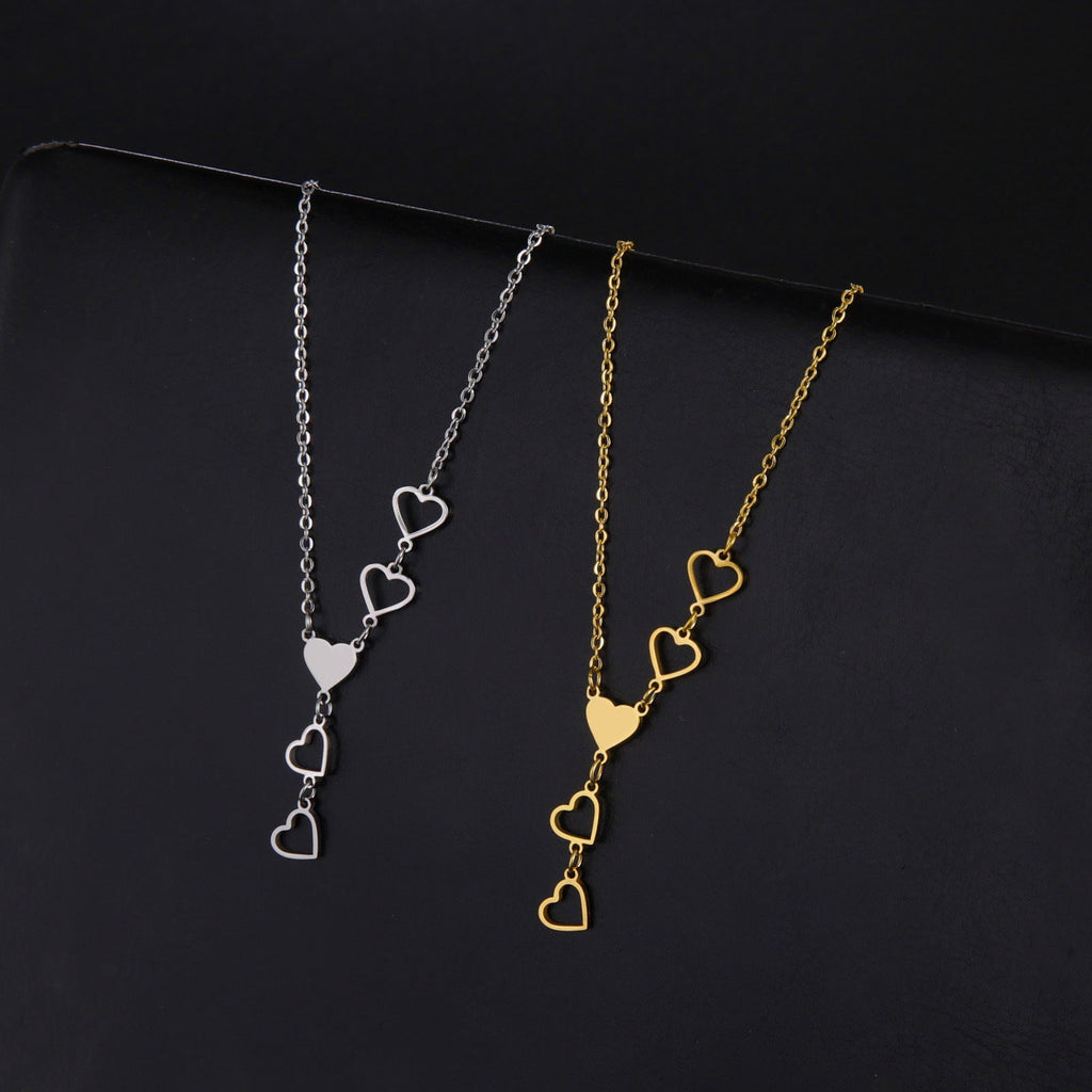 Love 5 Heart Pendant Necklaces